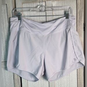Free Fly Women Athletic Shorts Lavender Size L Zippered Pocket/Lined